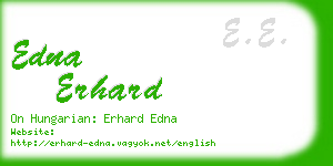 edna erhard business card